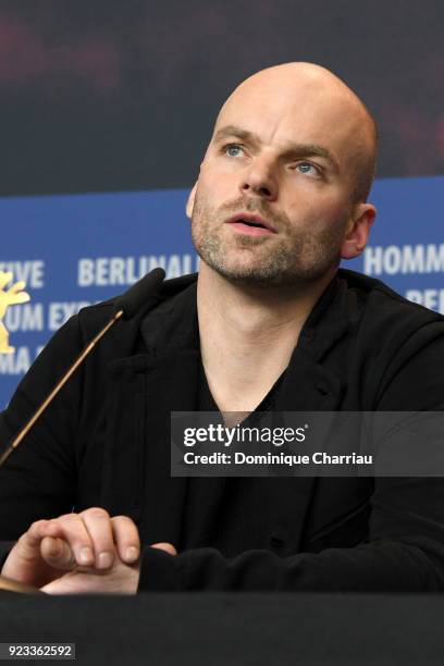 Thomas Stuber attends the 'In the Aisles' press conference during the 68th Berlinale International Film Festival Berlin at Grand Hyatt Hotel on...