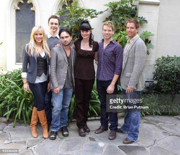 Actors Julie Benz, Jim Parsons, Johnny Galecki, Pauley Perrette, Barrett Foa, Michael Weatherly participate in a reading of 'The Laramie Project: 10...
