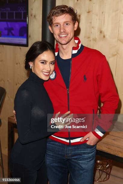 Olympians Madison Chock and Evan Bates attend the USA House at the PyeongChang 2018 Winter Olympic Games on February 23, 2018 in Pyeongchang-gun,...