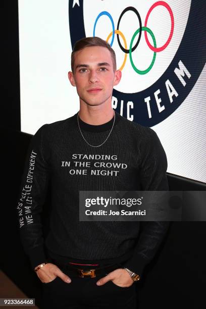 Olympian Adam Rippon attends the USA House at the PyeongChang 2018 Winter Olympic Games on February 23, 2018 in Pyeongchang-gun, South Korea.