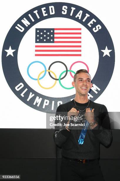 Olympian Adam Rippon attends the USA House at the PyeongChang 2018 Winter Olympic Games on February 23, 2018 in Pyeongchang-gun, South Korea.