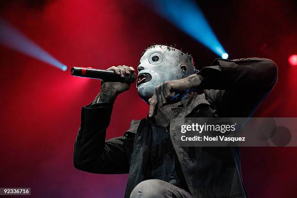 Corey Taylor of Slipknot performs at the Cypress Hill's Smokeout at the San Manuel Amphitheater on October 24, 2009 in San Bernardino, California.