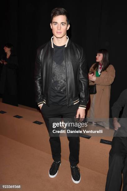 Pietro Boselli attends the Roberto Cavalli show during Milan Fashion Week Fall/Winter 2018/19 on February 23, 2018 in Milan, Italy.