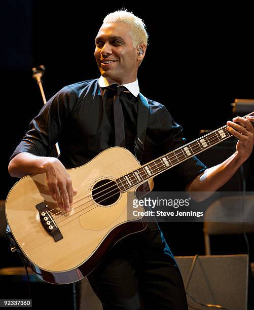 Tony Kanal of No Doubt performs at the 23rd Annual Bridge School Benefit at Shoreline Amphitheatre on October 24, 2009 in Mountain View, California.