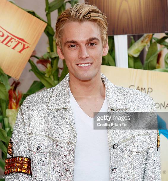 Aaron Carter attends Camp Ronald McDonald For Good Times' 17th Annual Halloween Carnival at Universal Studios Backlot on October 25, 2009 in...