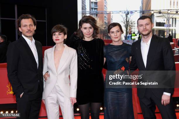 Michal Englert, Malgorzata Gorol, Malgorzata Szumowska, Agnieszka Podsiadlik and Mateusz Kosciukiewicz attend the 'Mug' premiere during the 68th...