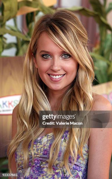 Actress Megan Park arrives at camp Ronald McDonald for good times 17th annual Halloween Carnival at Universal Studios Backlot on October 25, 2009 in...