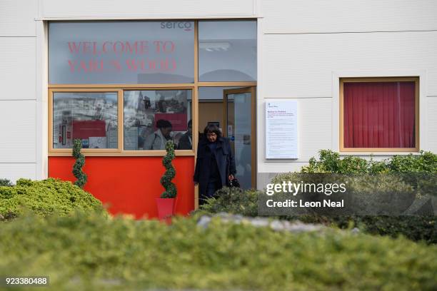 Shadow Home Secretary Diane Abbott leaves the Yarl's Wood Immigration Detention Centre on February 23, 2018 in Bedford, England. A group of detainees...