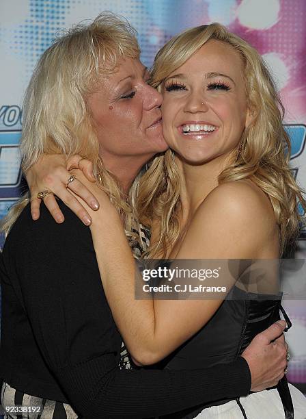 So You Think You Can Dance" Canada's Winner Tara-Jean Popowich of Lethbridge, Alberta poses with Sharon Popowich at Showline Studios on October 25,...