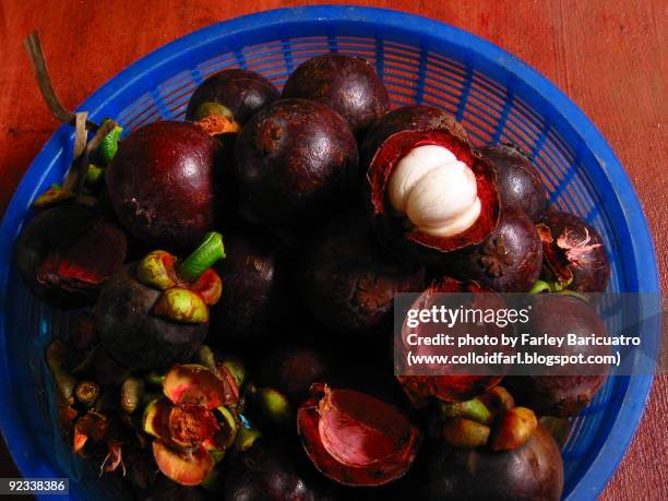 mangosteen - mangostane stock-fotos und bilder