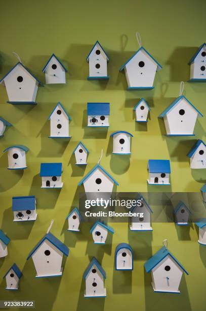 Bird houses decorate a wall at the new Google Inc. Campus in Boulder, Colorado, U.S., on Wednesday, Feb. 21, 2018. Google moved it's 800 current...