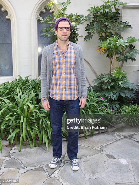 Actor Zachary Quinto participates in a reading of 'The Laramie Project: 10 Years Later' at Hollywood United Methodist Church on October 25, 2009 in...