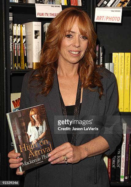 Mackenzie Phillips signs copies of "High on Arrival" at Book Soup on October 25, 2009 in West Hollywood, California.