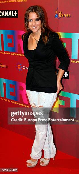 Ana Fernandez attend the premiere of 'After' on October 23, 2009 in Madrid, Spain.