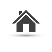 Home house icon isolated on white background