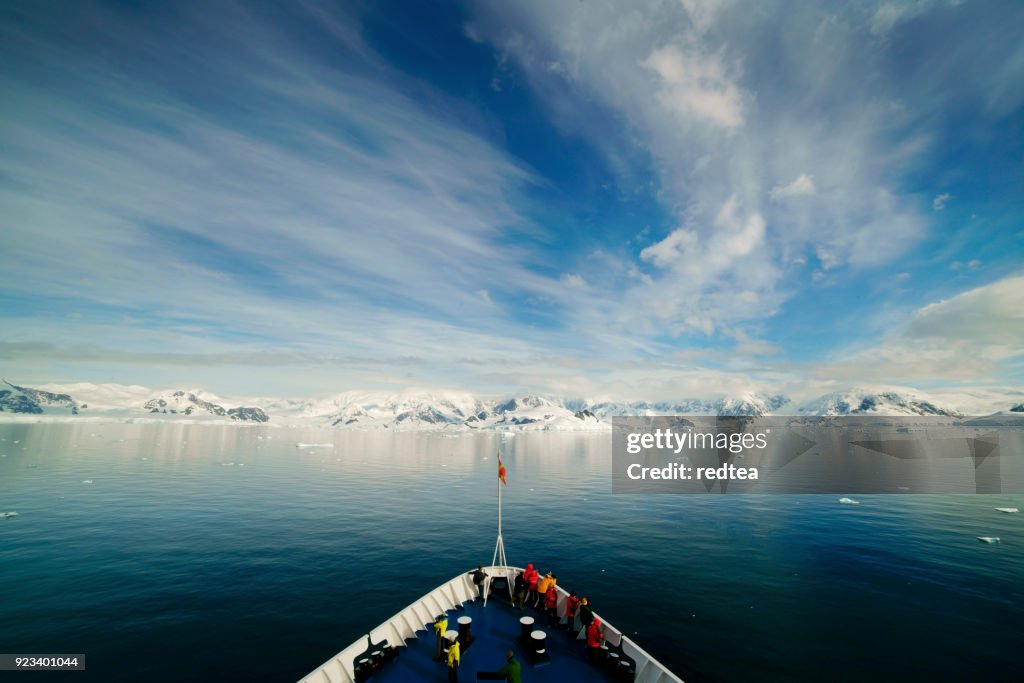 Ship in Antarctica