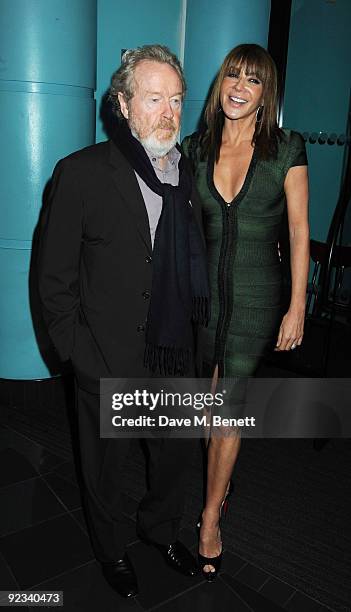 Ridley Scott and Giannina Facio arrive for the screening of 'Cracks' during the Times BFI 53rd London Film Festival at the Vue West End on October...