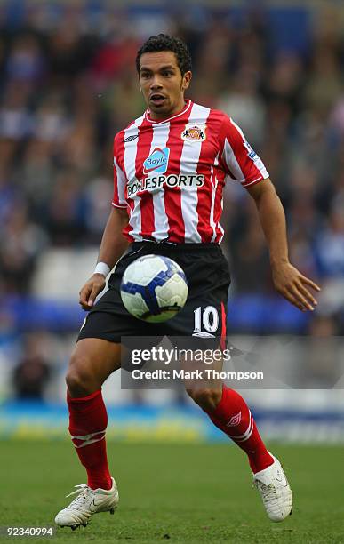 Kieran Richardson of Sunderland in action during the Barclays Premier League match between Birmingham City and Sunderland at St. Andrews Stadium on...