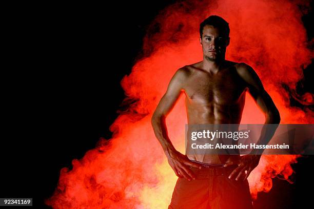 Triathlon Olympic Gold medalist Jan Frodeno of Germany poses for a portrait session on September 26, 2009 in Mugla, Turkey.