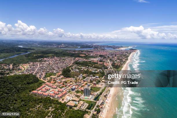 beach of milhonarios in ilheus, bahia, brazil - fortaleza stock pictures, royalty-free photos & images