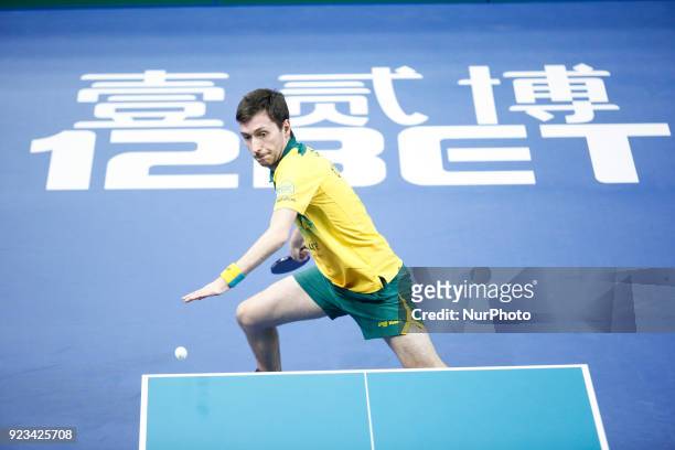 David POWELL of Australia during ITTF World Cup match between Youngsin JEOUNG of Korea Republic and David POWELL of Australia, group 2 and 3 matches...