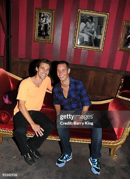 Television personality Madison Hildebrand and Frank Meli attends Knotts Scary Farm Haunt on October 25, 2009 in Buena Park, California.