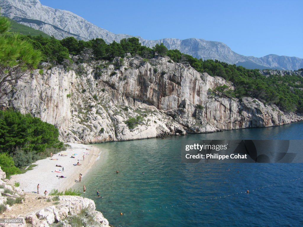 Nugal beach, Makarska. Croatia.