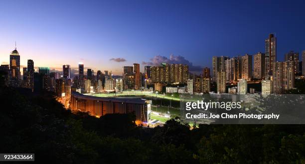 happy valley racecourse, hong kong - happy valley stock pictures, royalty-free photos & images