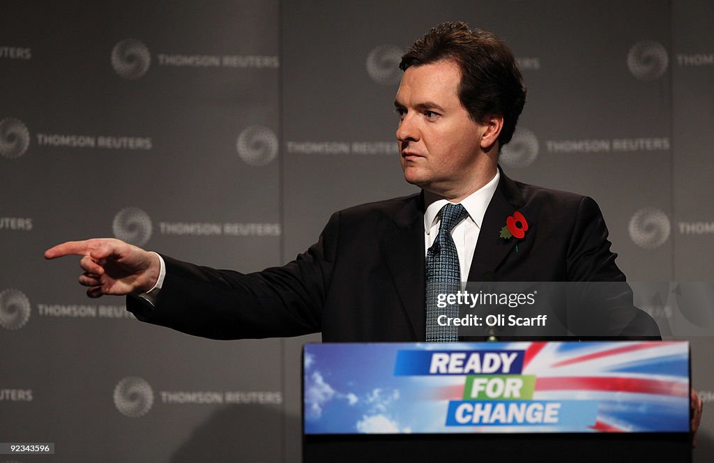 George Osborne Delivers A Speech On The UK's Economic Future