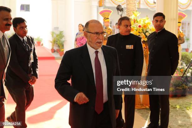 Delhi Lieutenant Governor Anil Baijal during the reception of 71st Raising Day of Delhi Police on February 20, 2018 in New Delhi, India.