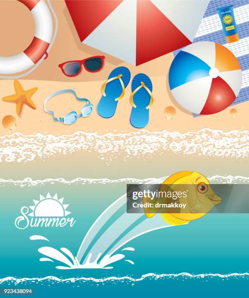 beach - acanthuridae stock illustrations