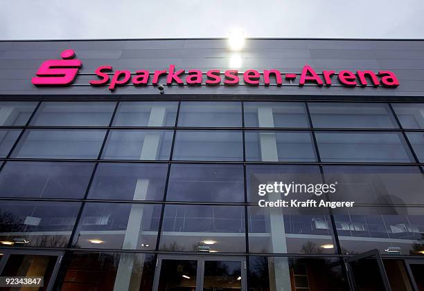 General view of the Sparkassen Arena before the Toyota Handball Bundesliga match between THW Kiel and Frisch Auf Goeppingen at the Sparkassen Arena...