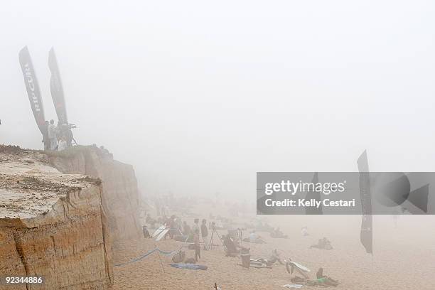 The Rip Curl Pro Search was called off after a thick blanket of fog enveloped the ocean and contest site all morning and afternoon on October 26,...