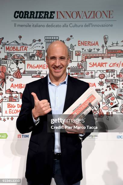 Riccardo Zacconi, CEO of King poses during the launch of Corriere Innovazione at the Unicredit Pavilion on February 23, 2018 in Milan, Italy....