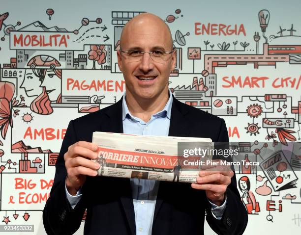 Riccardo Zacconi, CEO of King poses during the launch of Corriere Innovazione at the Unicredit Pavilion on February 23, 2018 in Milan, Italy....