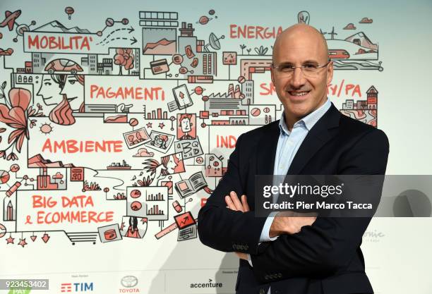 Riccardo Zacconi, CEO of King poses during the launch of Corriere Innovazione at the Unicredit Pavilion on February 23, 2018 in Milan, Italy....