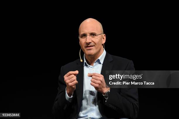 Riccardo Zacconi, CEO of King speaks during the launch of Corriere Innovazione at the Unicredit Pavilion on February 23, 2018 in Milan, Italy....