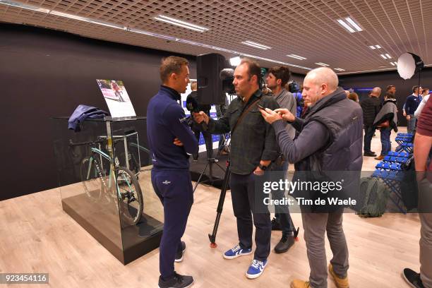 73rd Omloop Het Nieuwsblad 2018 Quick-Step Floors / Press Conference Zdenek Stybar of Czech Republic / Team Quick-Step Floors Concept Store / Media /...