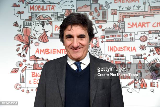 Urbano Cairo CEO of RCS Media Group poses during the launch of Corriere Innovazione at the Unicredit Pavilion on February 23, 2018 in Milan, Italy....