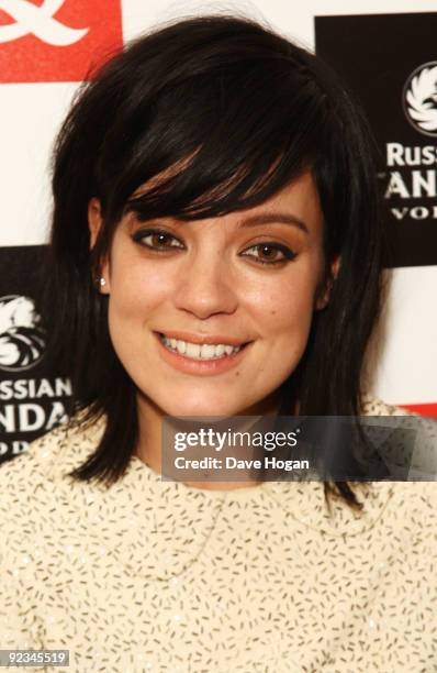 Lily Allen attends the 2009 Q Awards held at the Grosvenor House Hotel on October 26, 2009 in London, England.