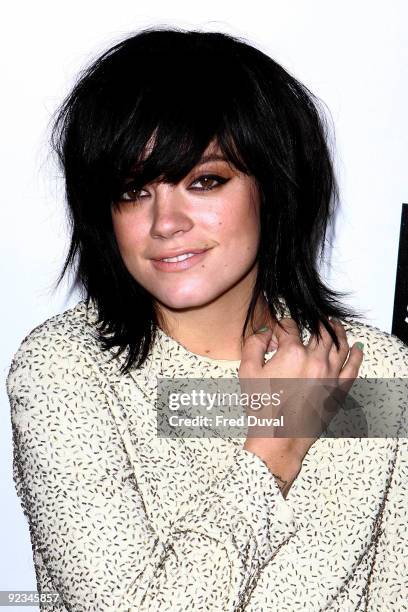 Lily Allen arrives at the Q Awards 2009, at the Grosvenor House on October 26, 2009 in London, England.