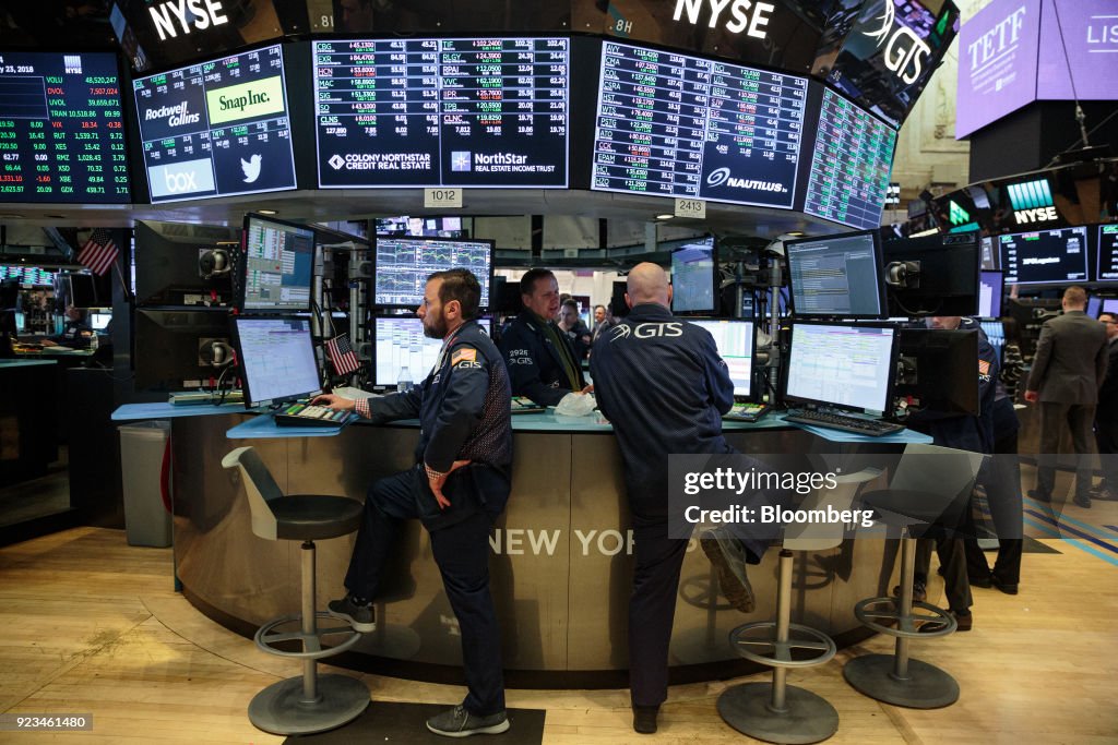 Trading On The Floor Of The NYSE As U.S. Stocks Rise With Treasuries