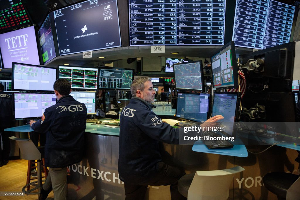 Trading On The Floor Of The NYSE As U.S. Stocks Rise With Treasuries