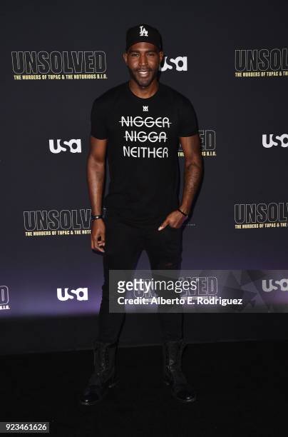 Actor Karamo Brown attends the premiere of USA Network's "Unsolved: The Murders of Tupac and The Notorious B.I.G. At Avalon on February 22, 2018 in...