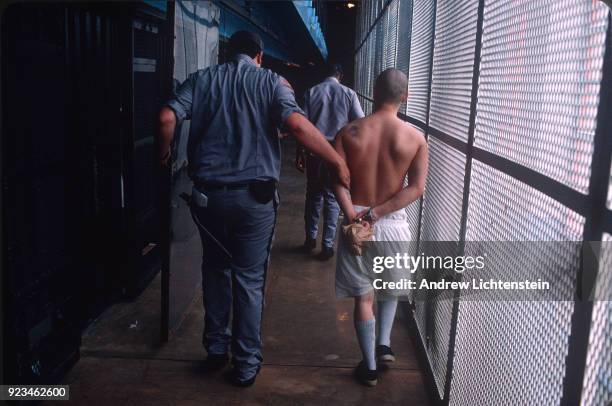 Scenes from life on an administrative segregation wing of the Coffield Unit, a Texas state prison, on June 15, 2000 outside of Tennessee Colony,...