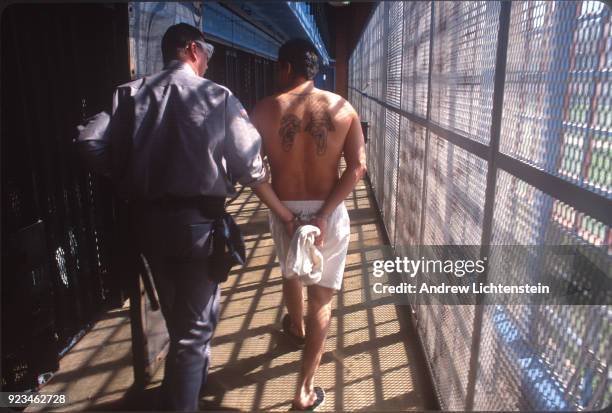 Scenes from life on an administrative segregation wing of the Coffield Unit, a Texas state prison, on June 15, 2000 outside of Tennessee Colony,...