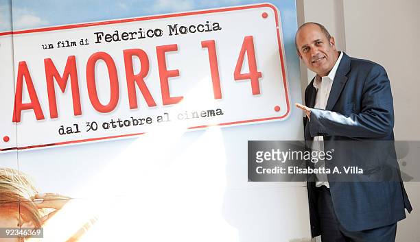 Author Federico Moccia attends 'Amore 14' photocall at Adriano Cinema on October 26, 2009 in Rome, Italy.