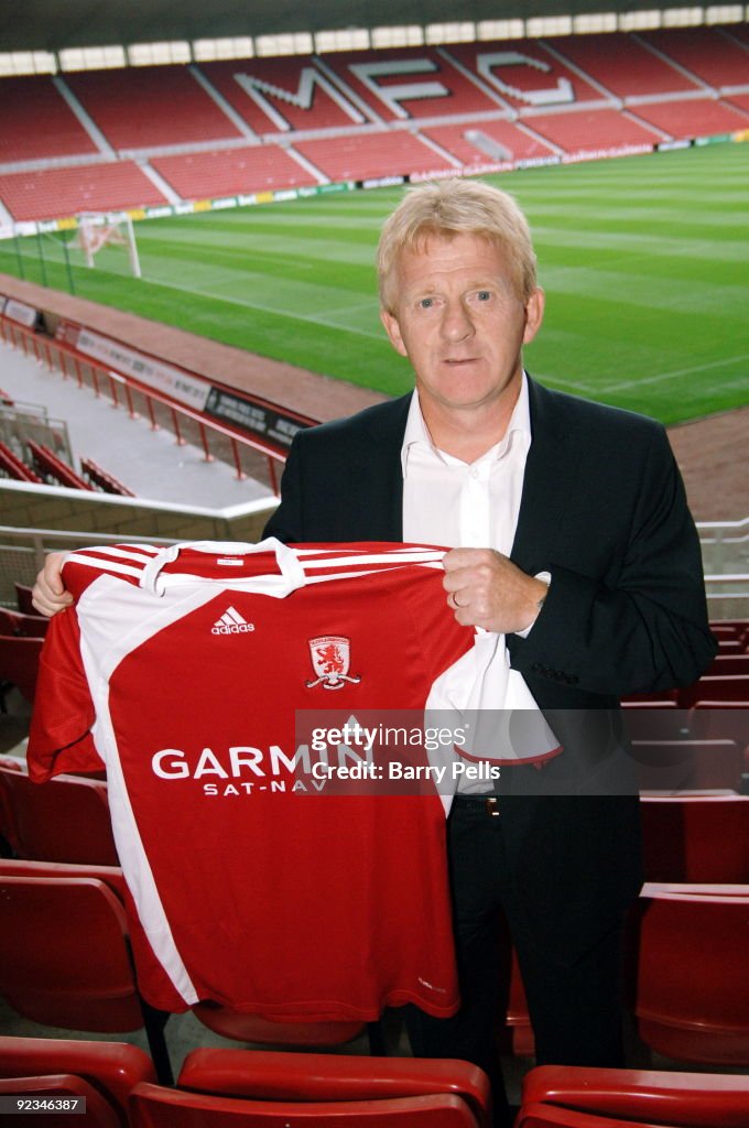Gordon Strachan Presented As The New Middlesbrough Manager