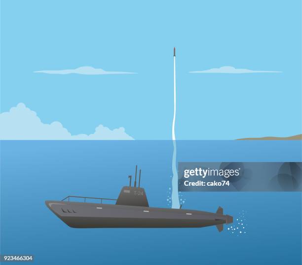 nuclear submarine - submarine stock illustrations