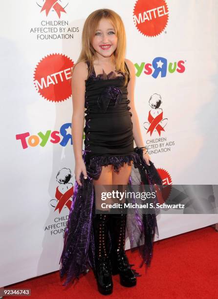 Actress Noah Cyrus attends the CAAF Dream Halloween Fundraiser at the Barker Hanger on October 24, 2009 in Santa Monica, California.